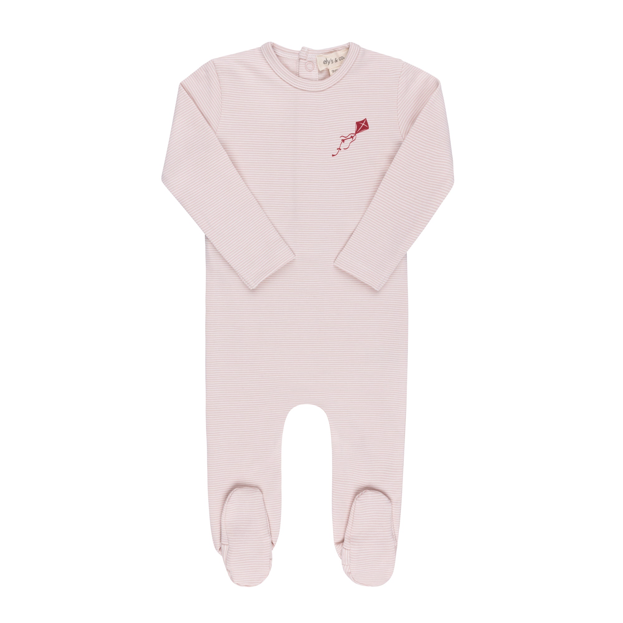 Ely's & Co Pink Organic Terry Kite Footie