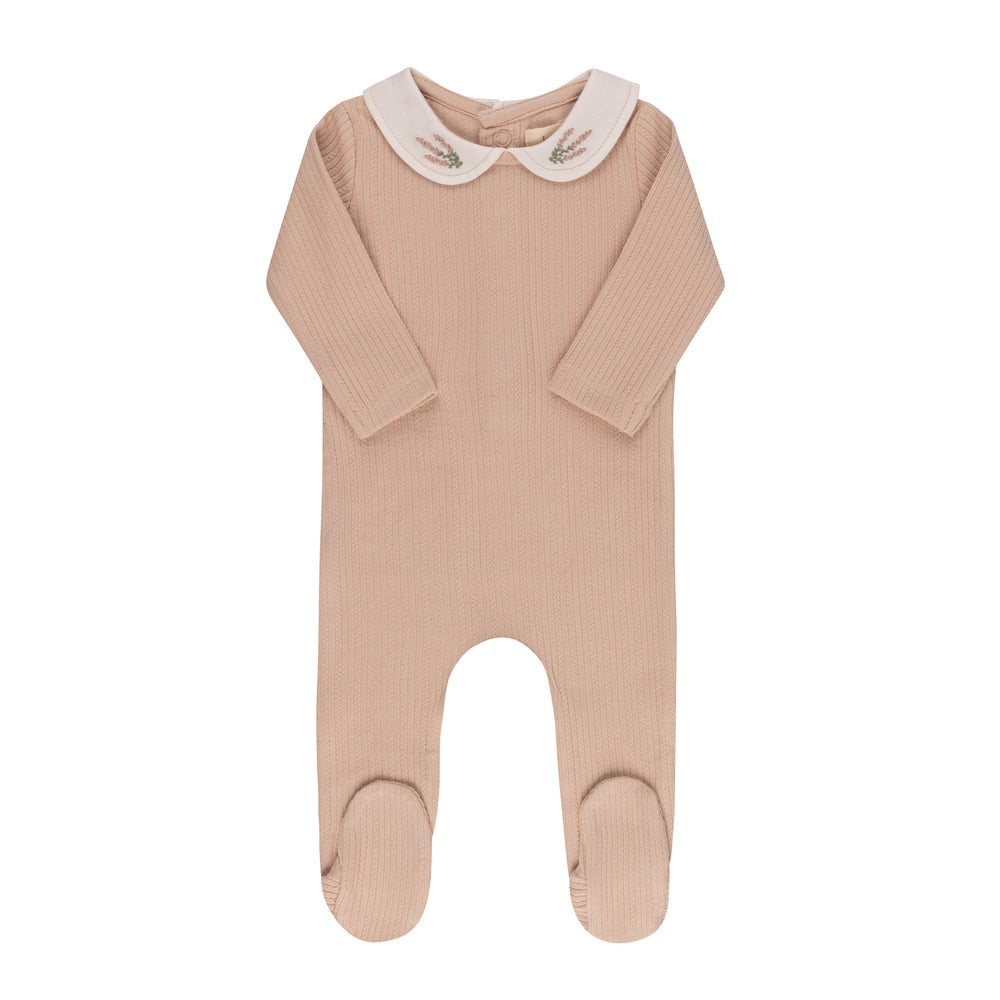 Ely's & Co Organic Embroidered Collar Pink Layette Set