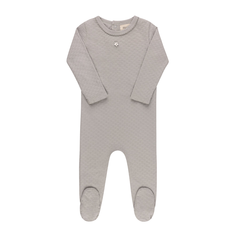 Ely's & Co Blue Pointelle Star Layette Set