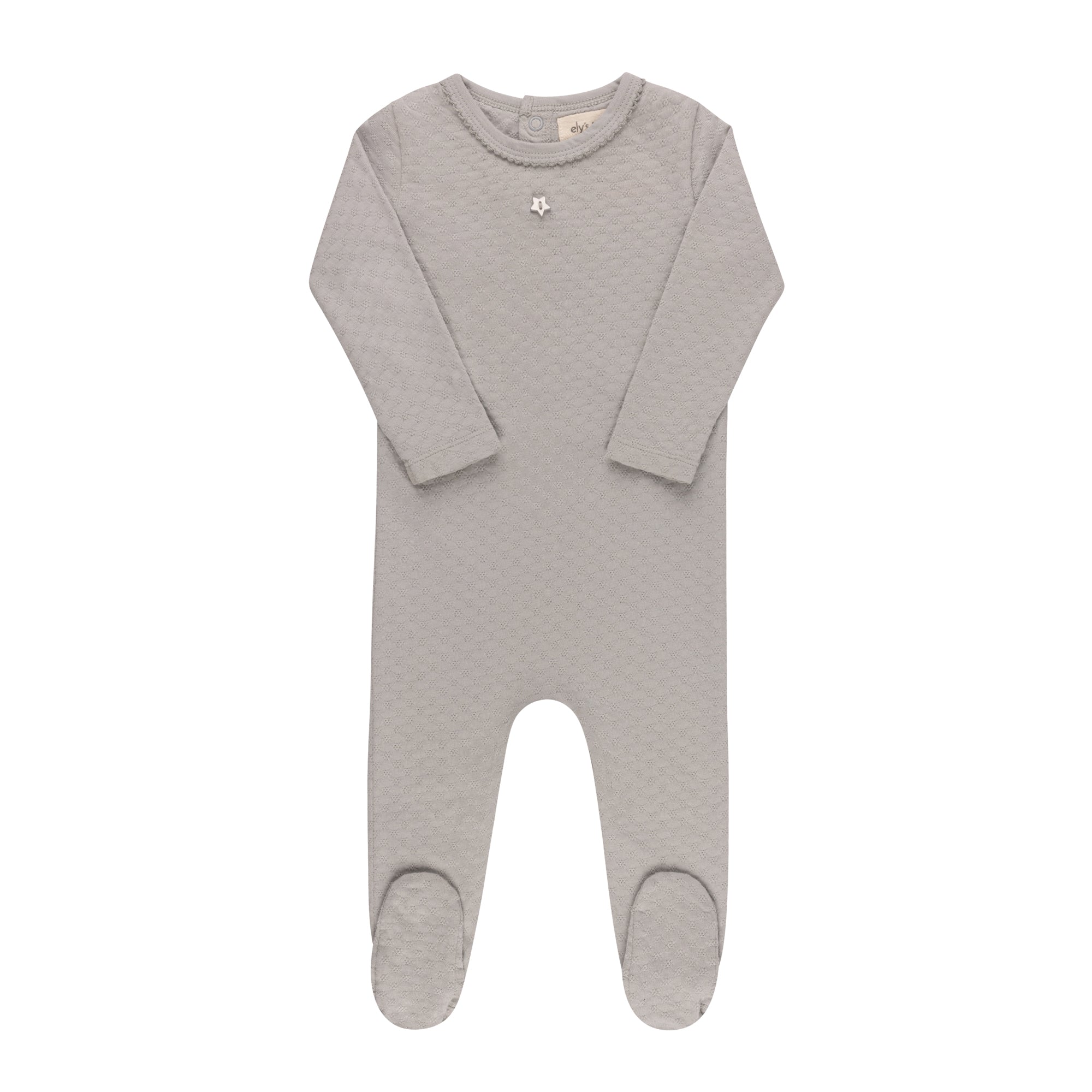 Ely's & Co Blue Pointelle Star Layette Set