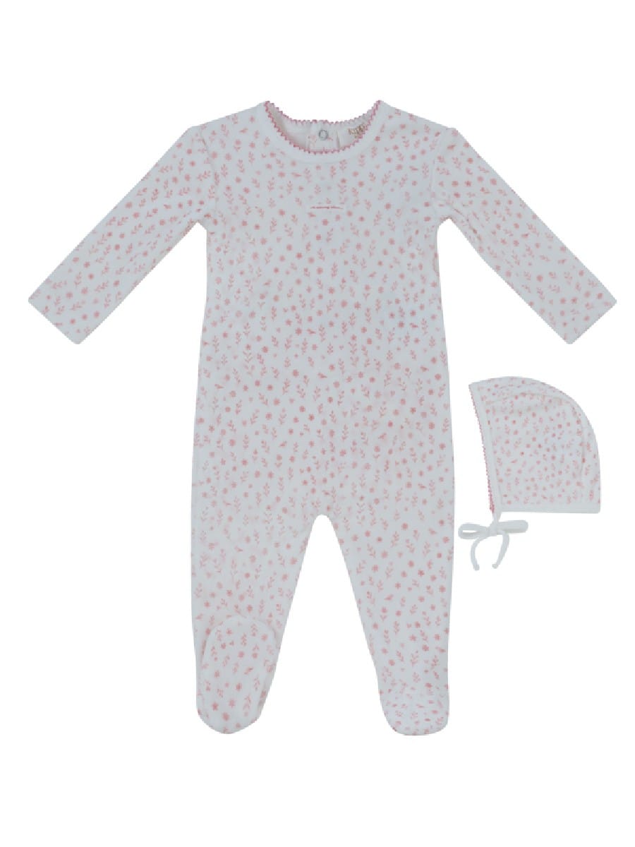 Pre-Order Kipp Whispering Blooms Footie/Bonnet