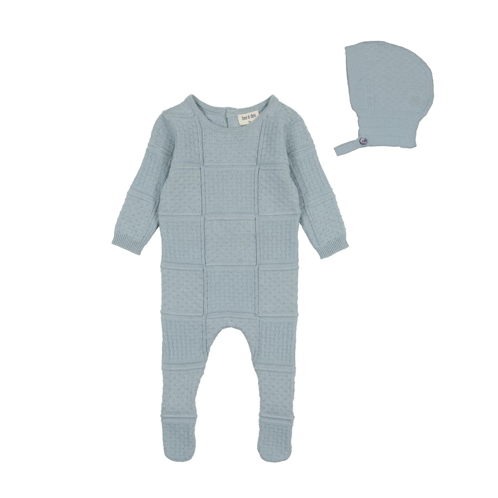 Bee & Dee Knit Patchwork Full Set- Storm Blue