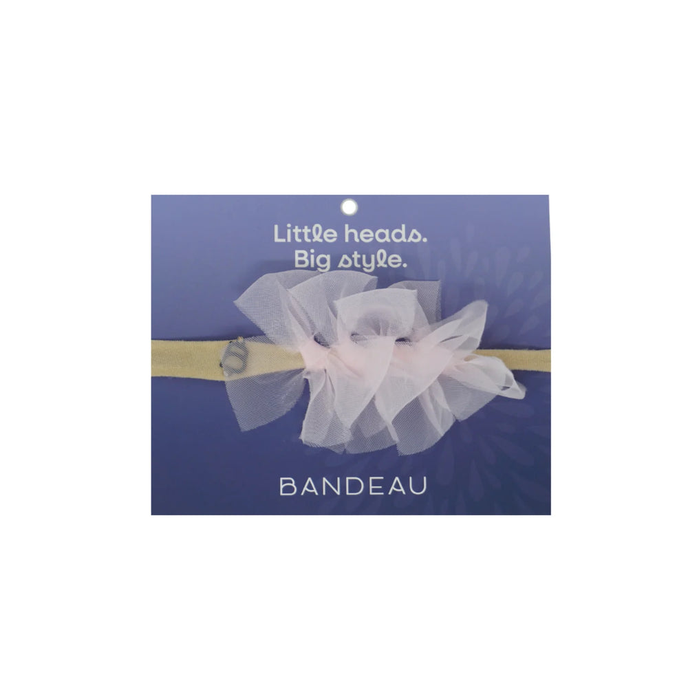 Bandeau Sheer Organza Gathered Bow Band Baby Band