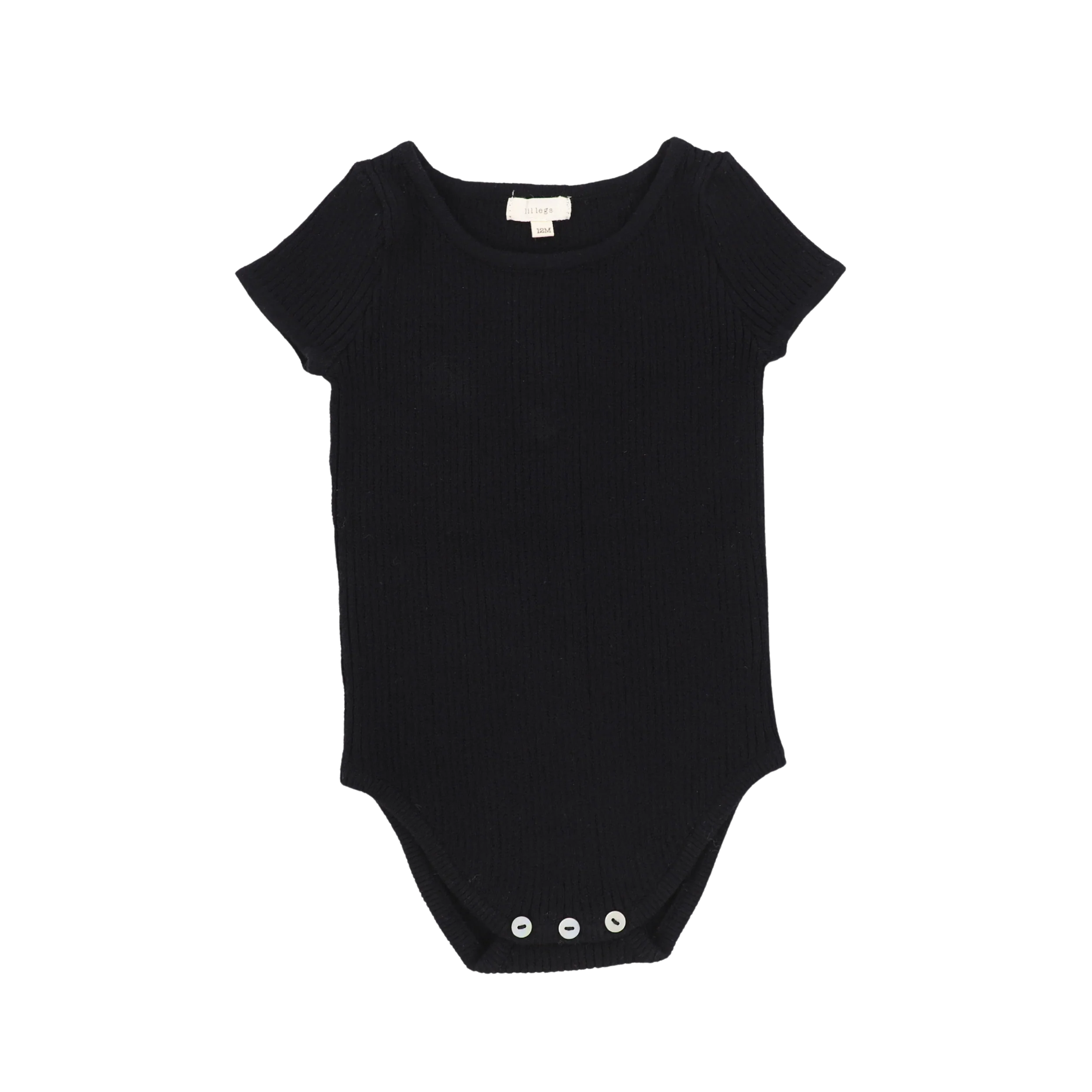 Lil Legs Ribbed Knit Short Sleeve Onesie