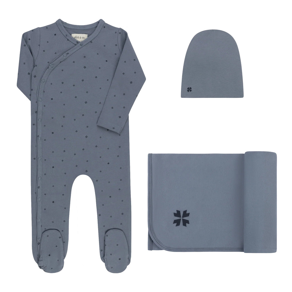 Ely's & Co Clover Print Layette Set