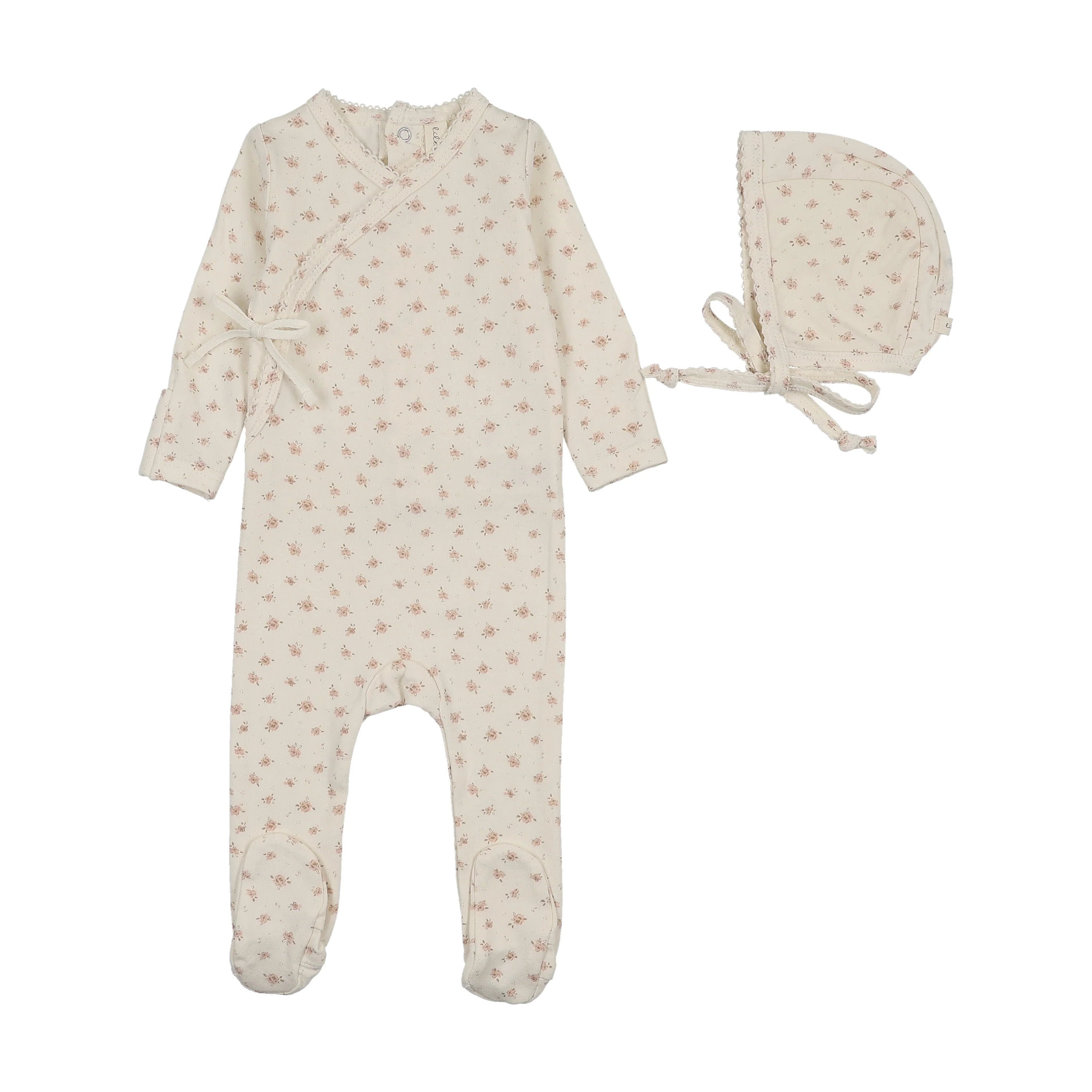Lilette Printed Wrapover Footie Set