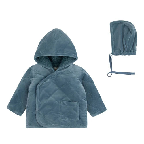Boundoux Bebe  Quilted Jacket W/Bonnet