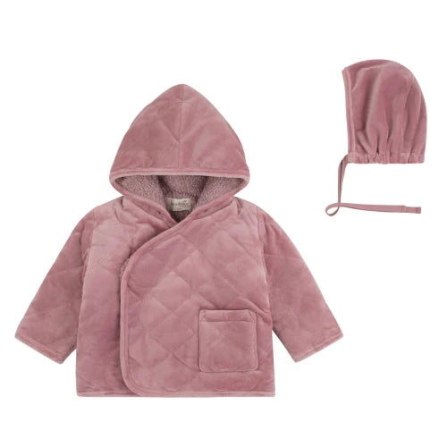 Boundoux Bebe  Quilted Jacket W/Bonnet