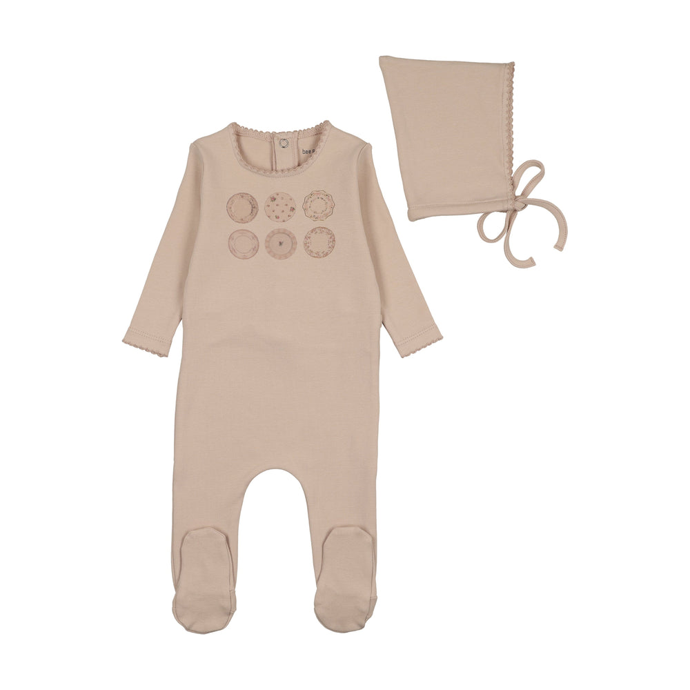 Bee & Dee Fine Dining Footie & Bonnet