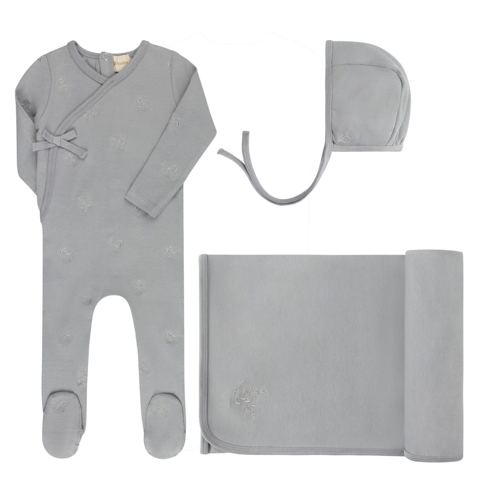 Looms Floral Embroidered Layette Set
