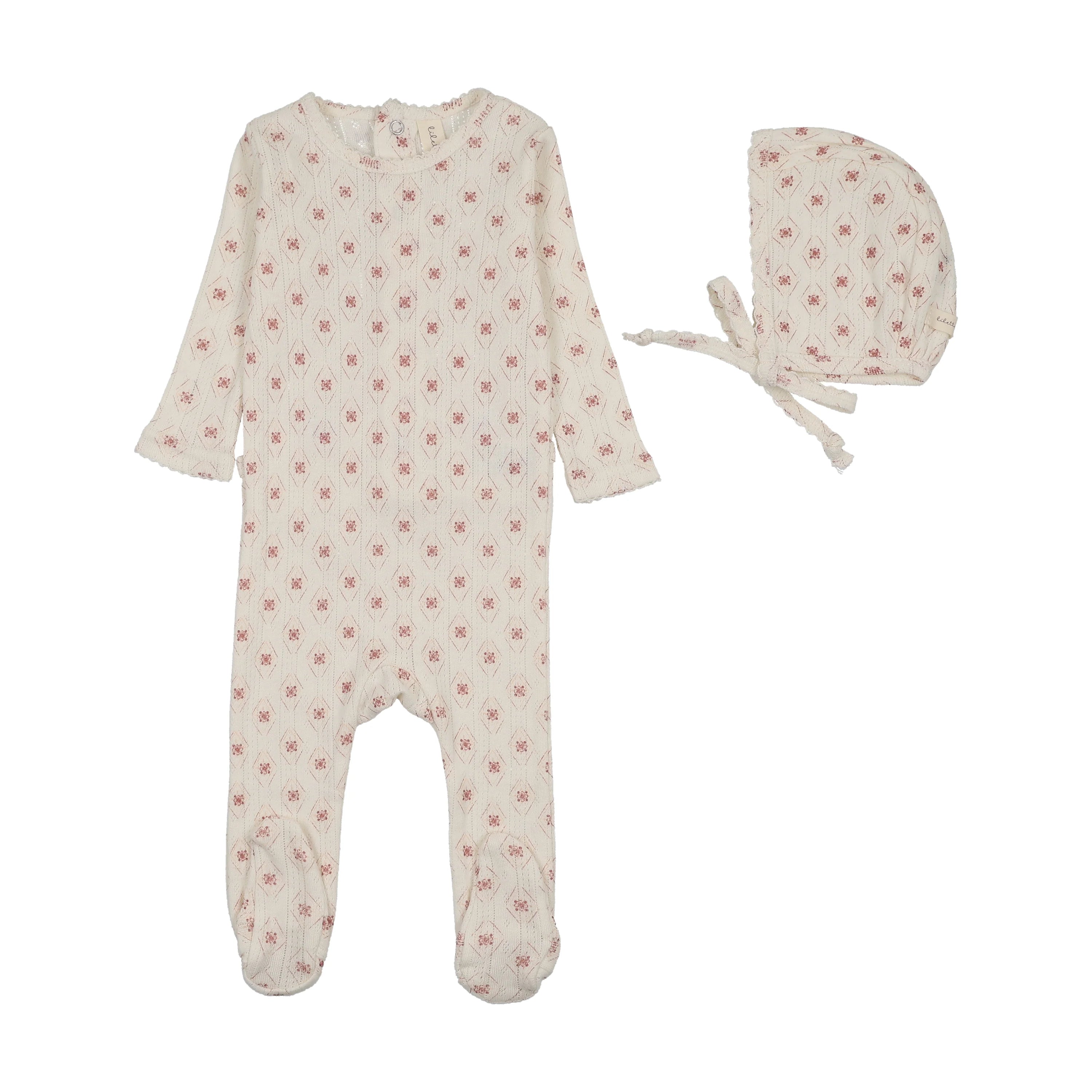 Lilette Geo Floral Printed Footie Set
