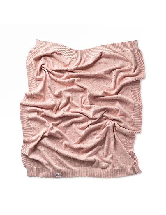 Jacqueline and Jac Pointelle Knit Blanket