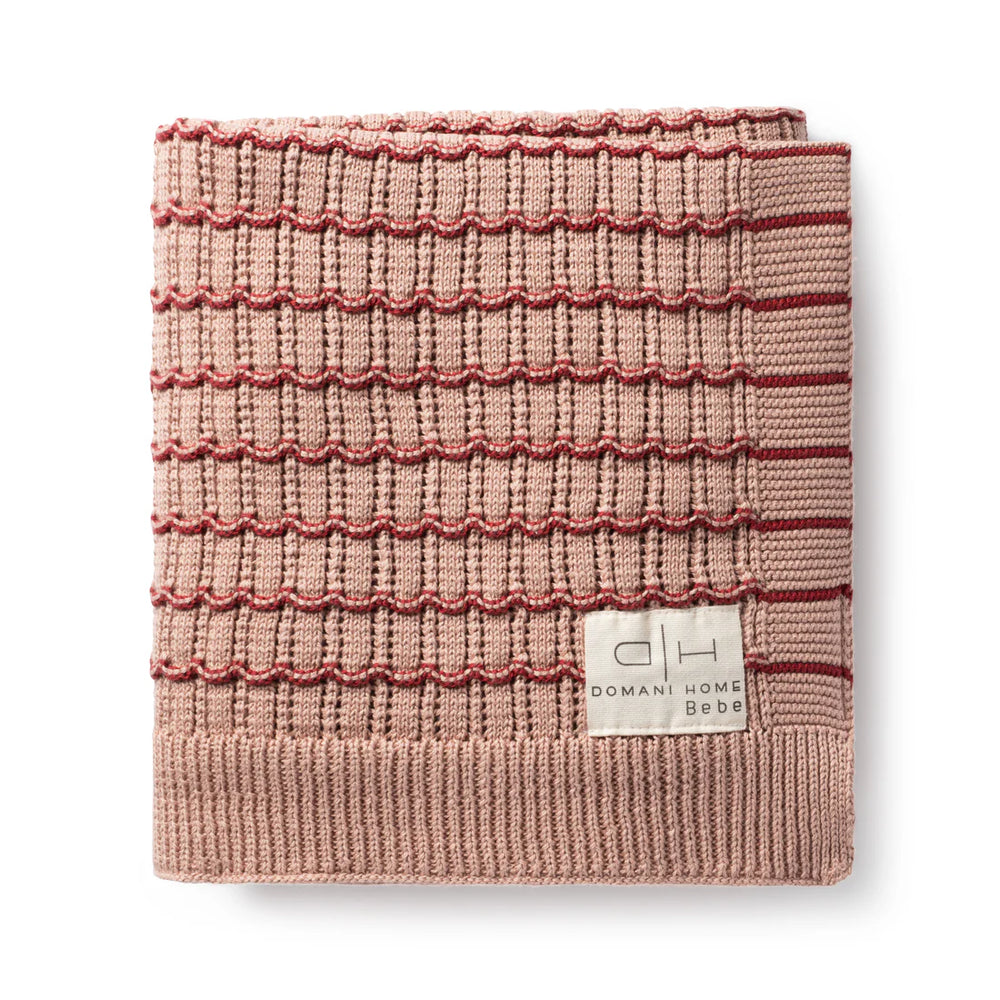 Domani Home Striated Scallop Blanket Blush