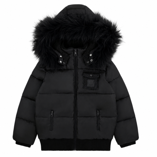 Bondoux Bebe Leather Patch Sherpa Pocket Jacket