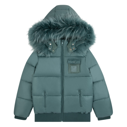 Bondoux Bebe Leather Patch Sherpa Pocket Jacket