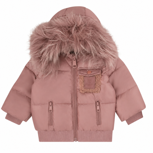 Bondoux Bebe Leather Patch Sherpa Pocket Jacket