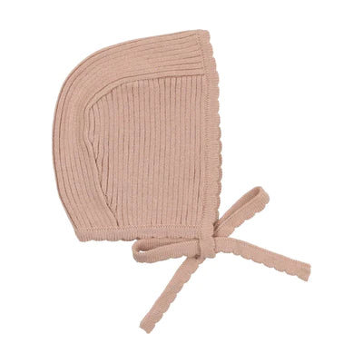 Lilette Knit Wrap Set & Bonnet- Rose