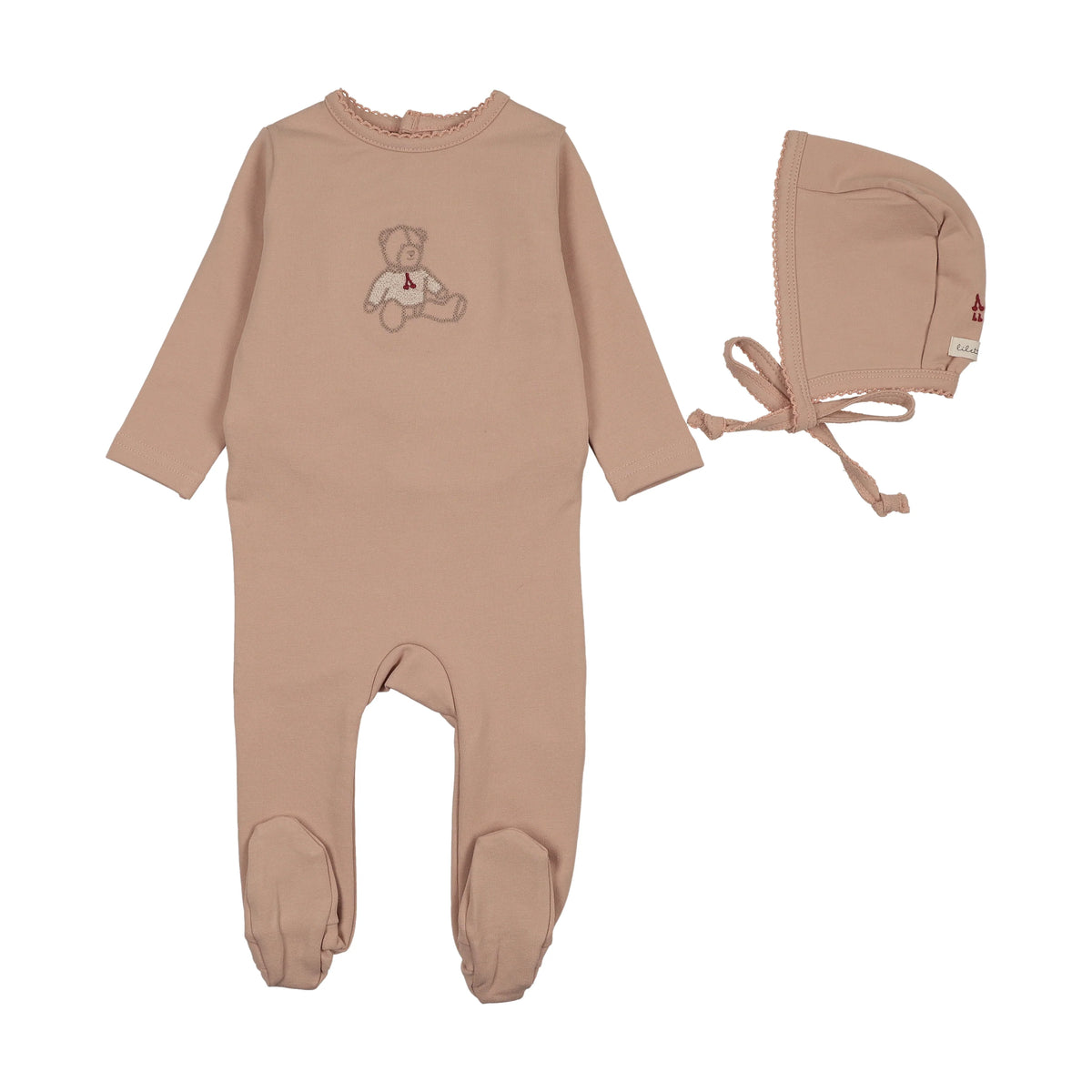 Lilette Sweet Bear Footie/Bonnet