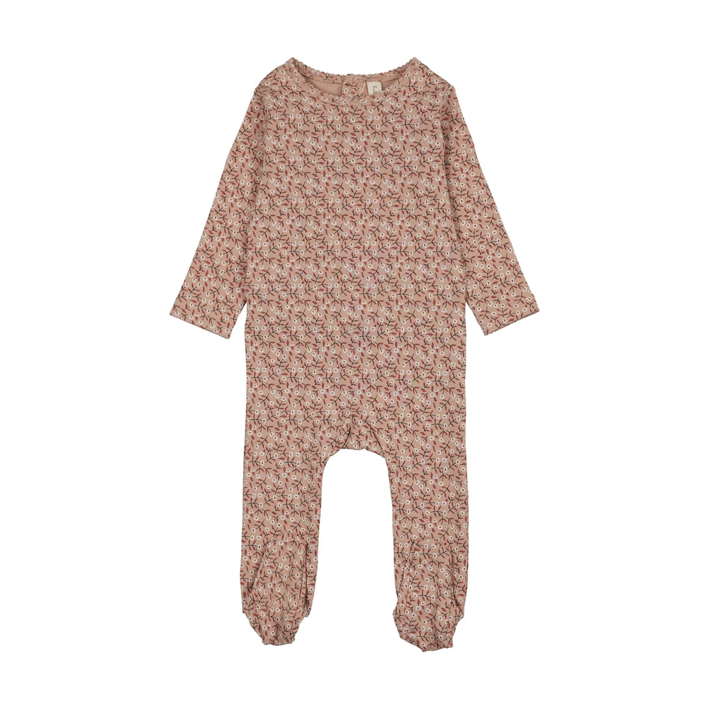 Lilette Dahlia Vines Print Footie