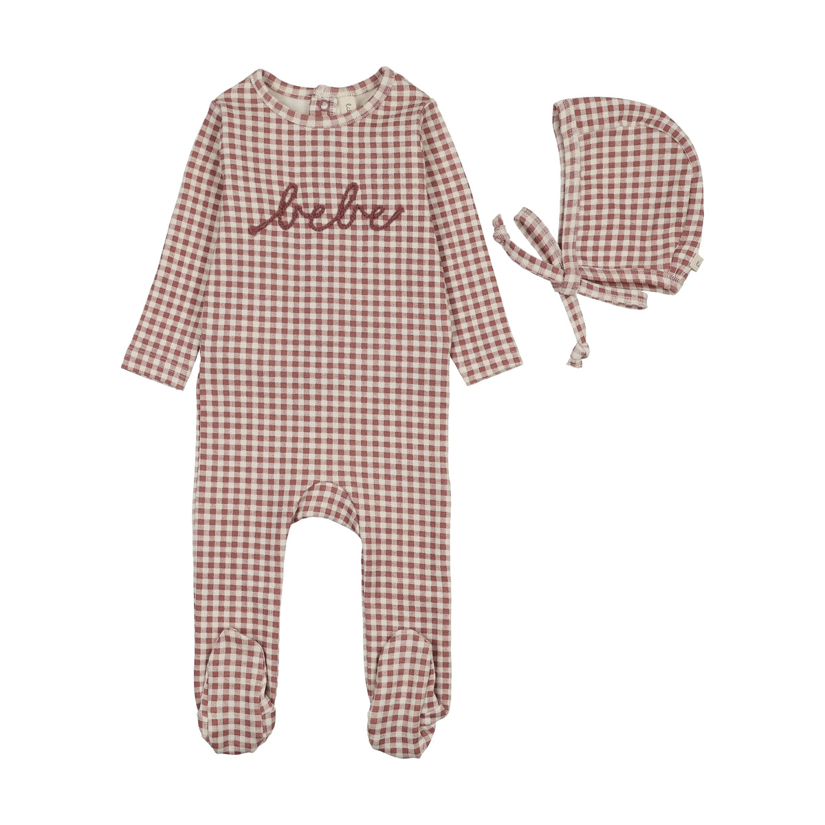 Lilette Gingham BEBE Footie/Bonnet