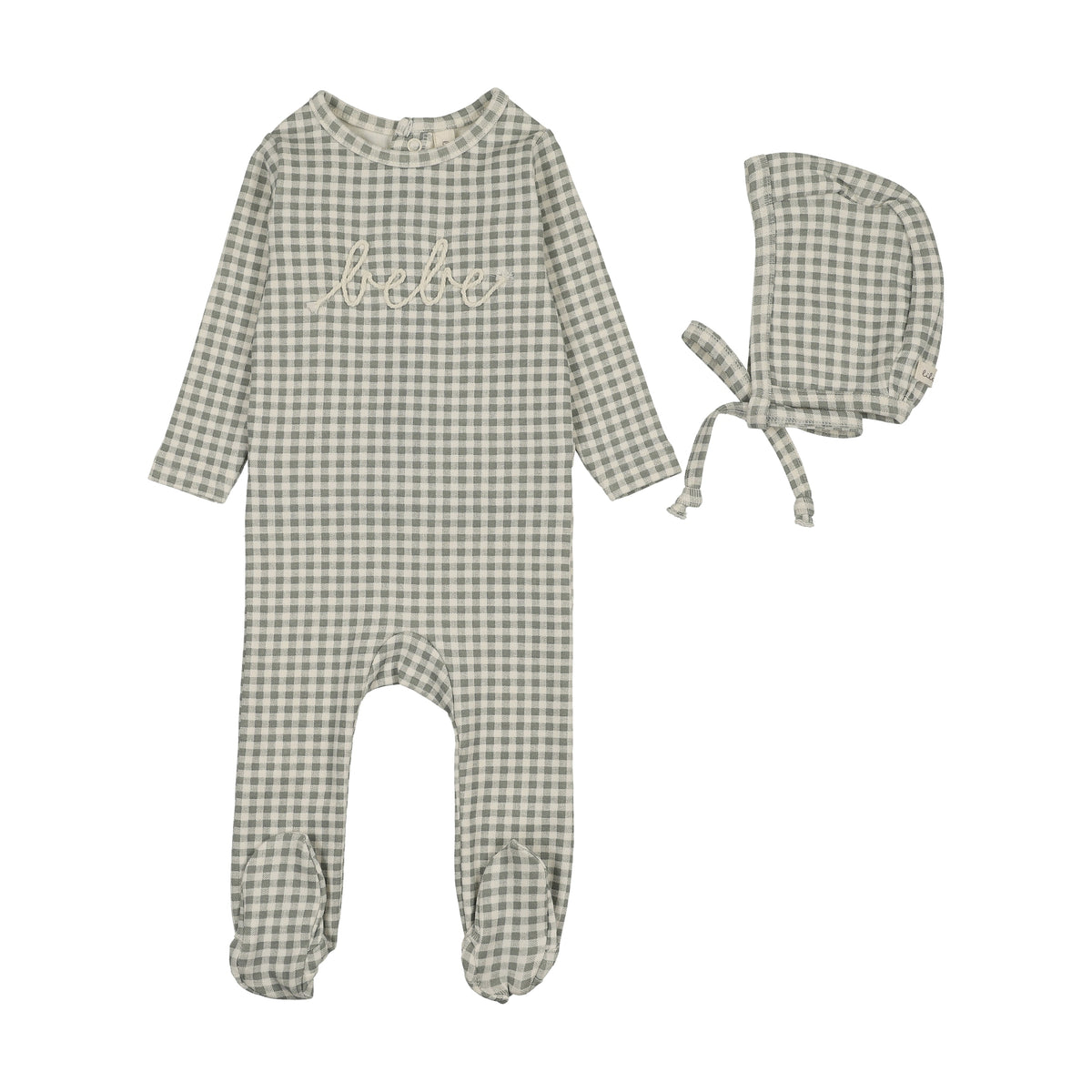 Lilette Gingham BEBE Footie/Bonnet