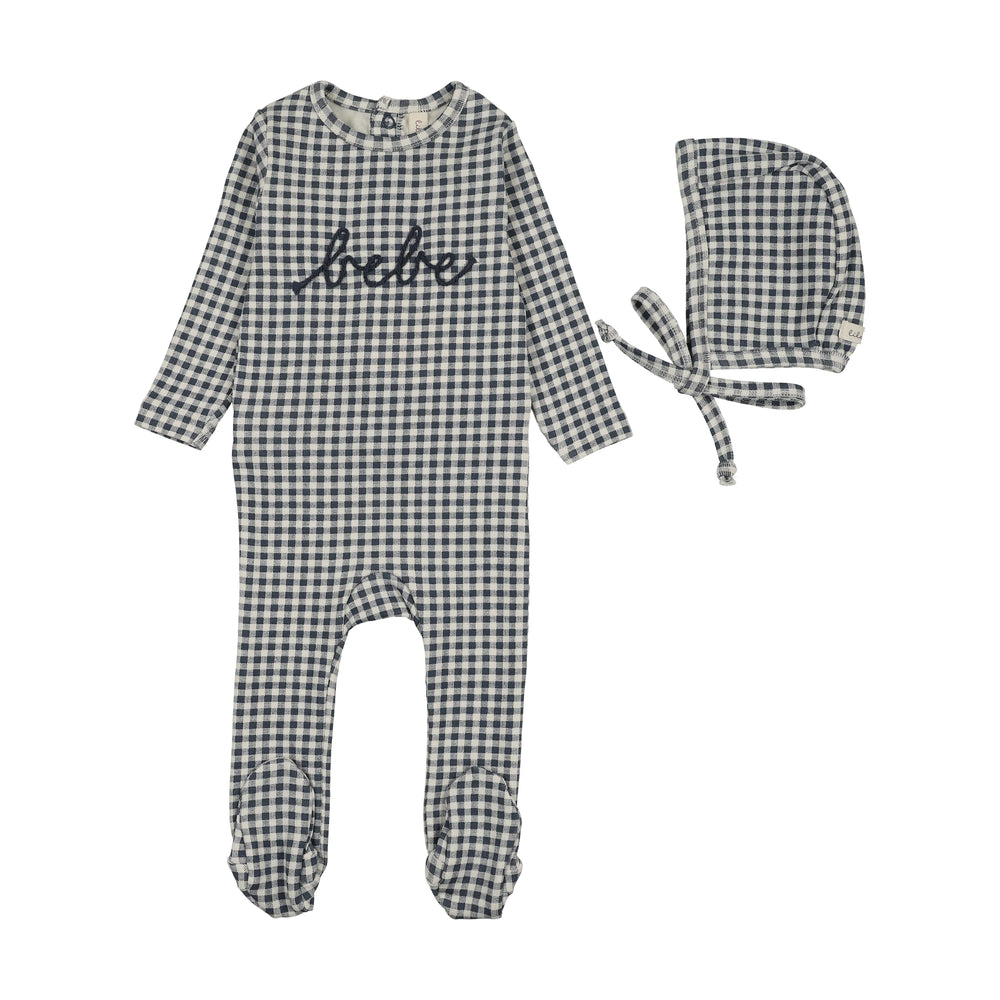 Lilette Gingham BEBE Footie/Bonnet