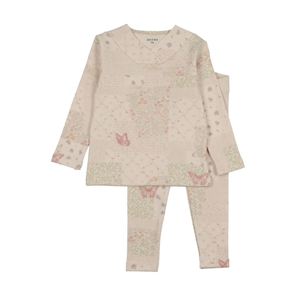 Pre-Order Bee and Dee Girls Organic Paper Print Loungewear