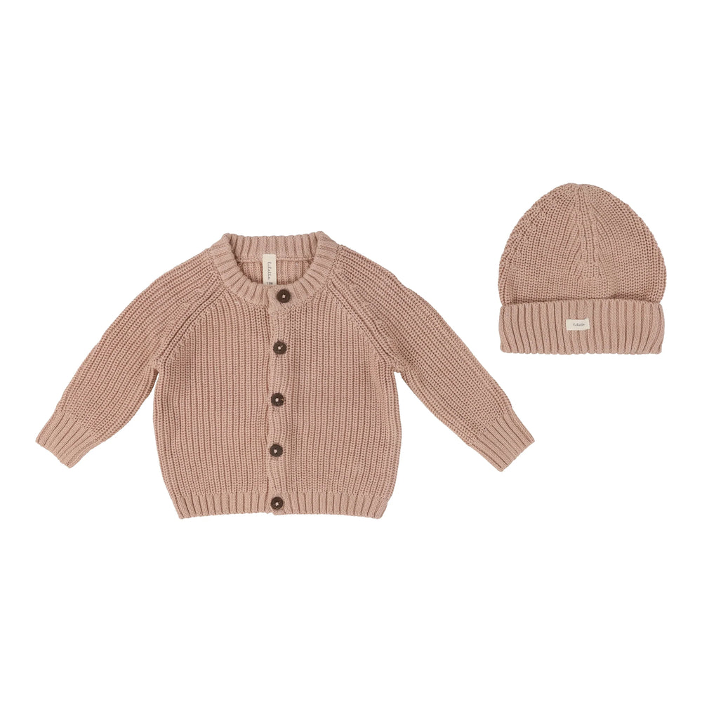 Lilette Chunky Knit Cardigan & Beanie