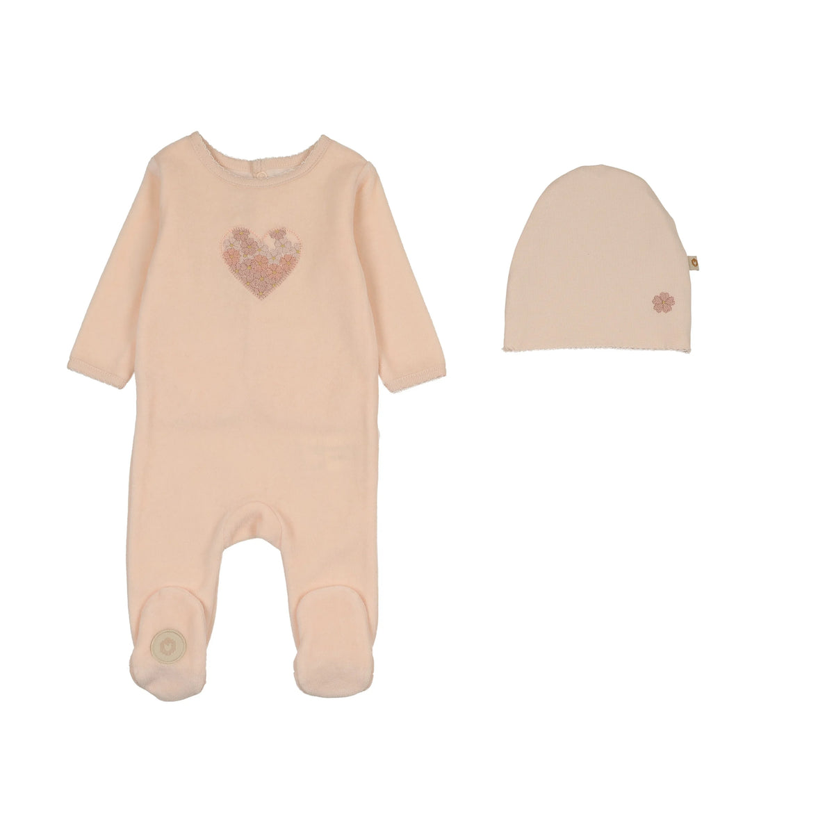 Mon Tresor Sailor Stripe Footie/Beanie Set