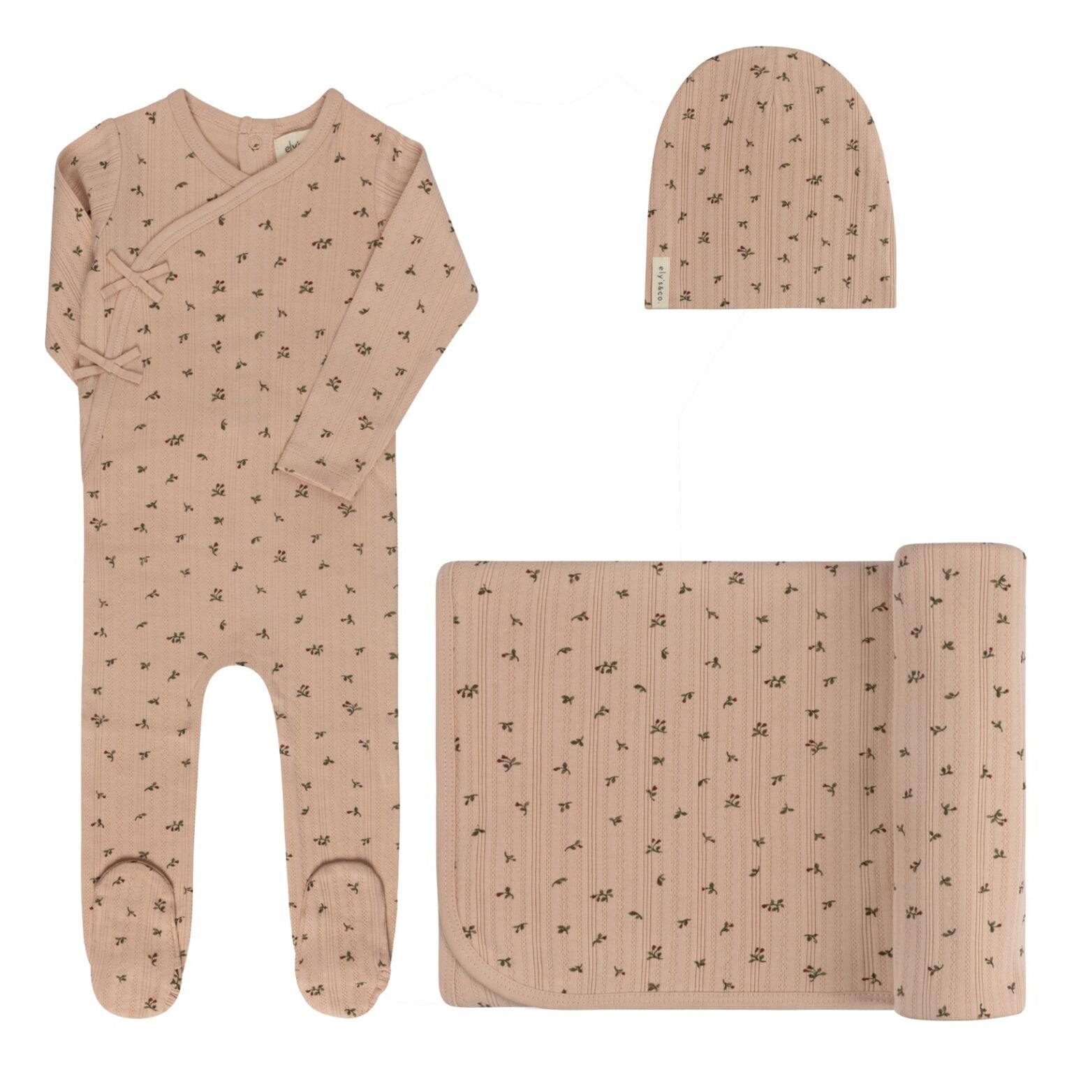Ely's & Co Floral Pointelle Layette