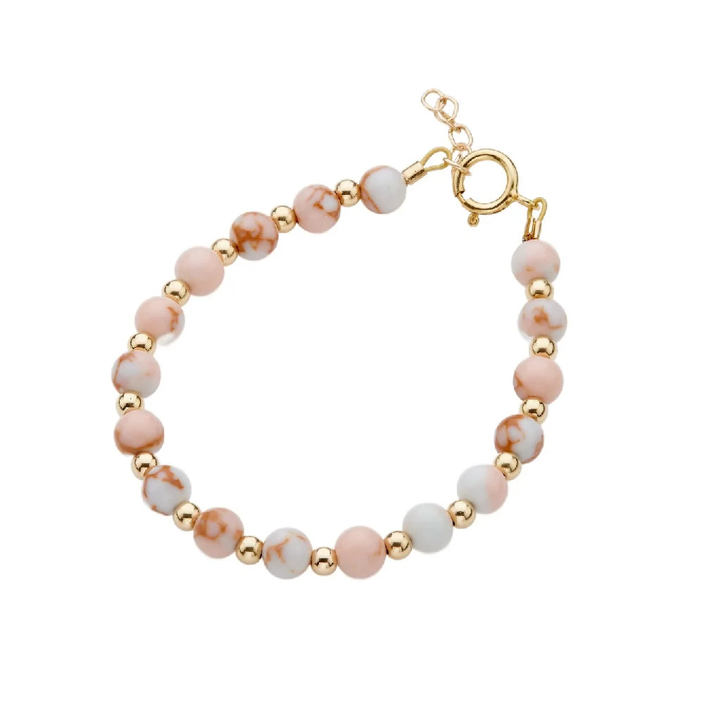 Crystal Baby Bracelet- Pink Marble Bracelet