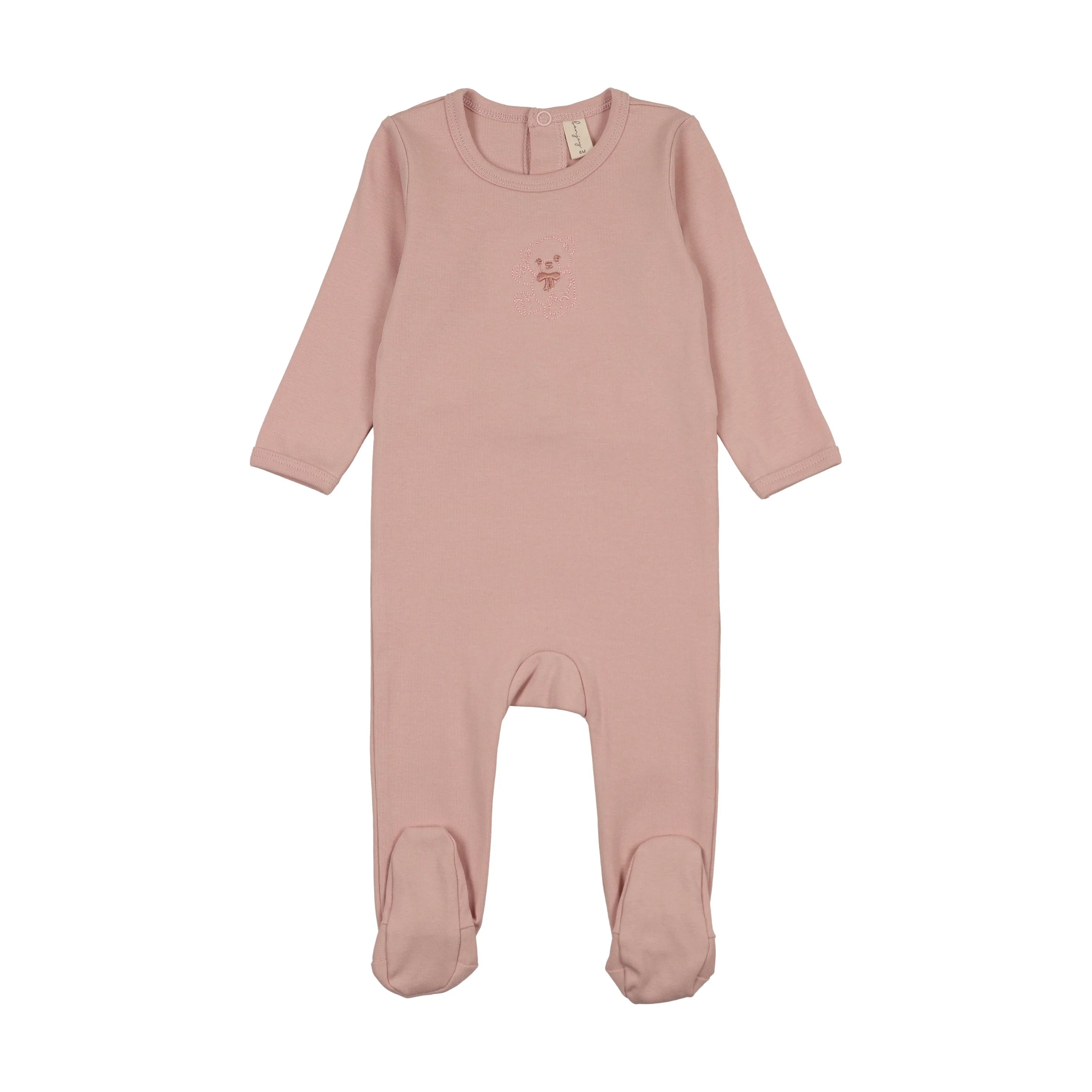 Bonjoy Embroidered Bear Footie