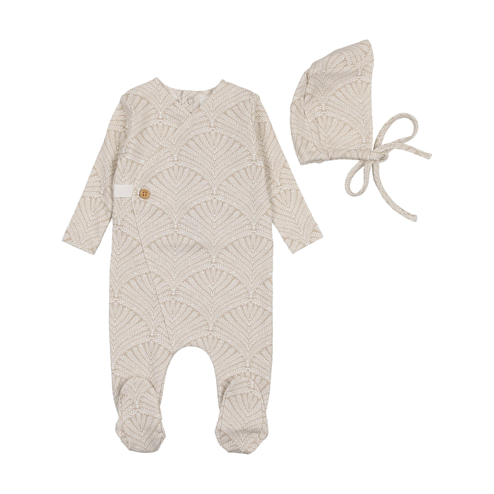 Bee & Dee Boys Print Wrap Footie & Beanie