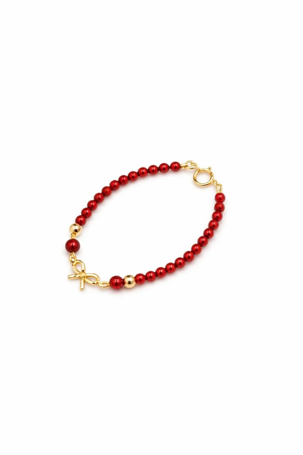 Crystal Baby Bracelets- Gold Bow