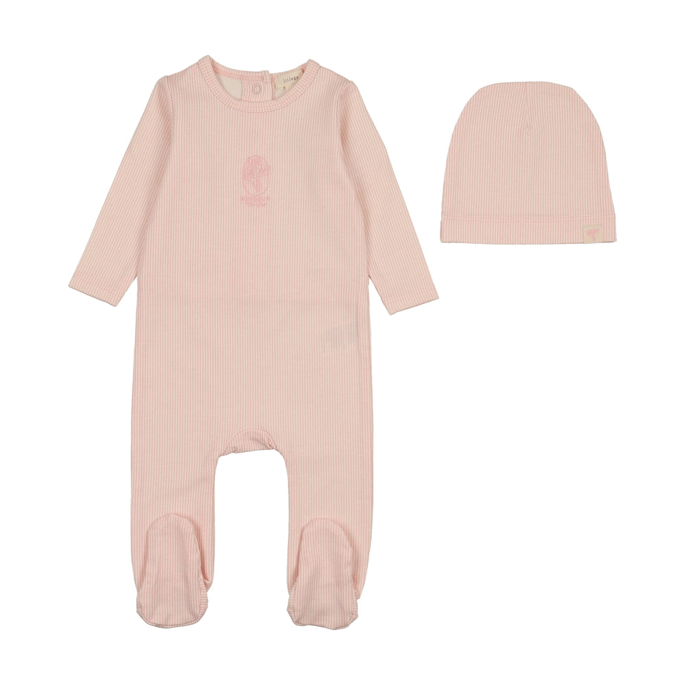 Lil Legs Sailor Stripe Footie & Beanie