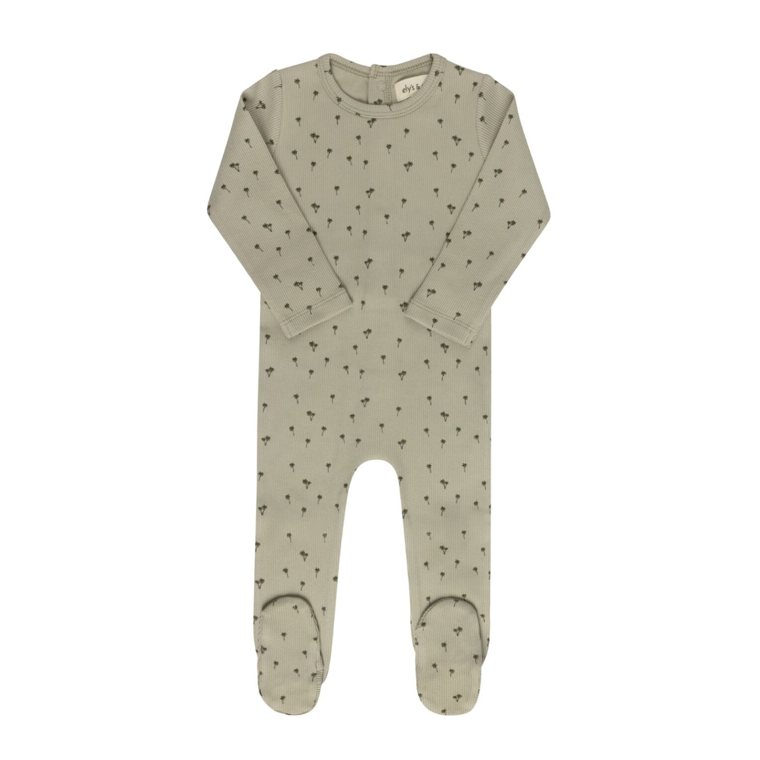Ely's & Co Ribbed Printed Palm Footie