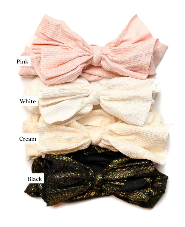 Nicsessories Butter Soft Shimmer Bow Headbands