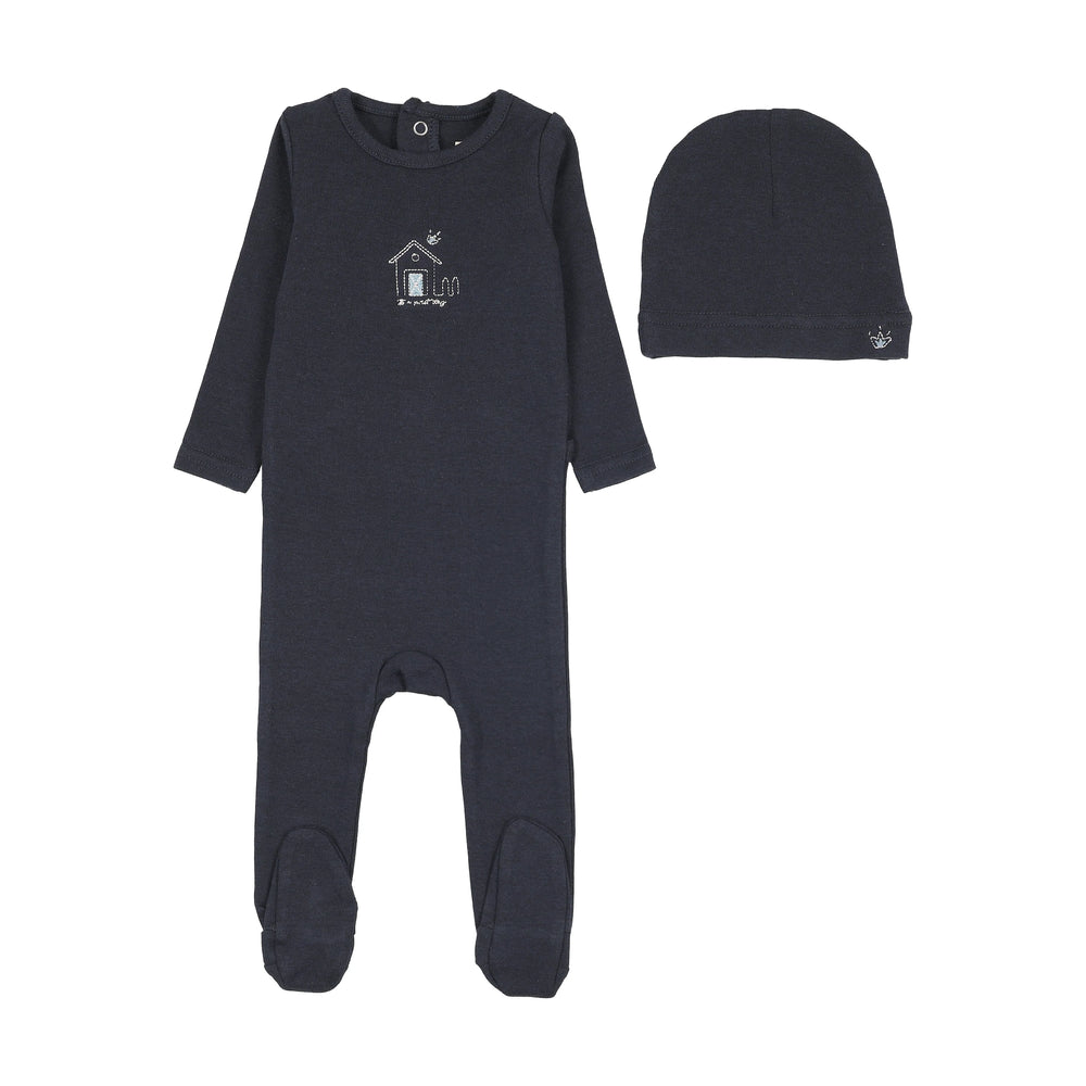 Lil Legs Sweet Campaign Embroidered Footie/Beanie