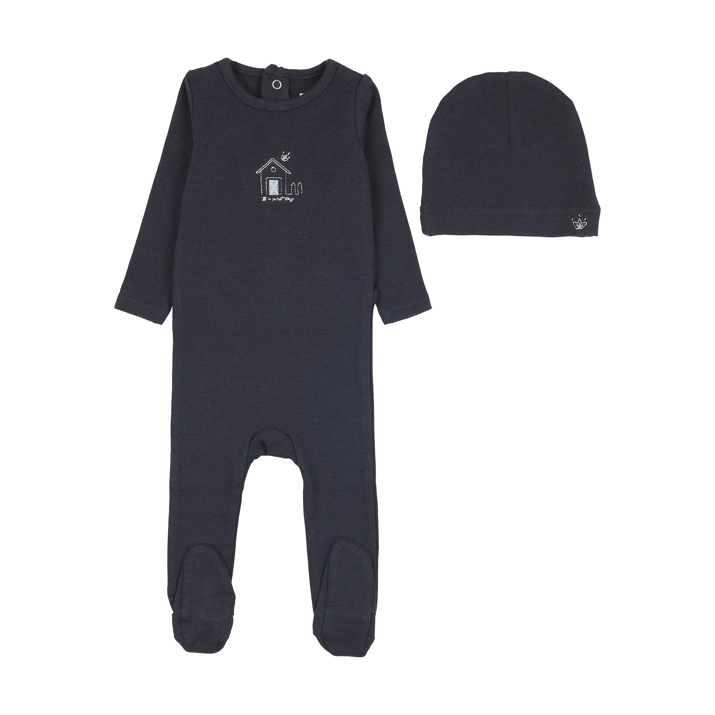 Lil Legs Sweet Campaign Embroidered Footie/Beanie