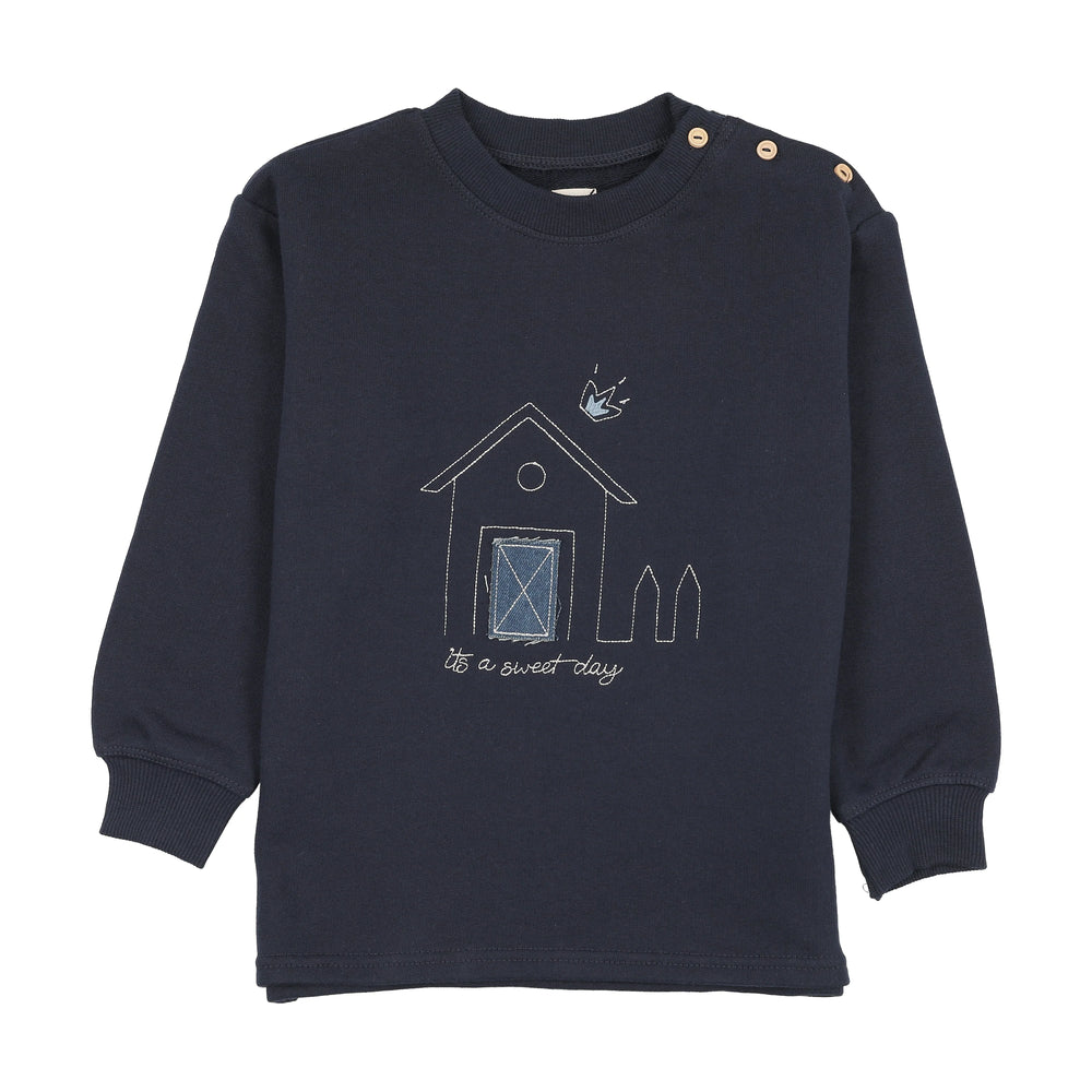 Lil Legs Sweet Campaign Embroidered Sweatshirt