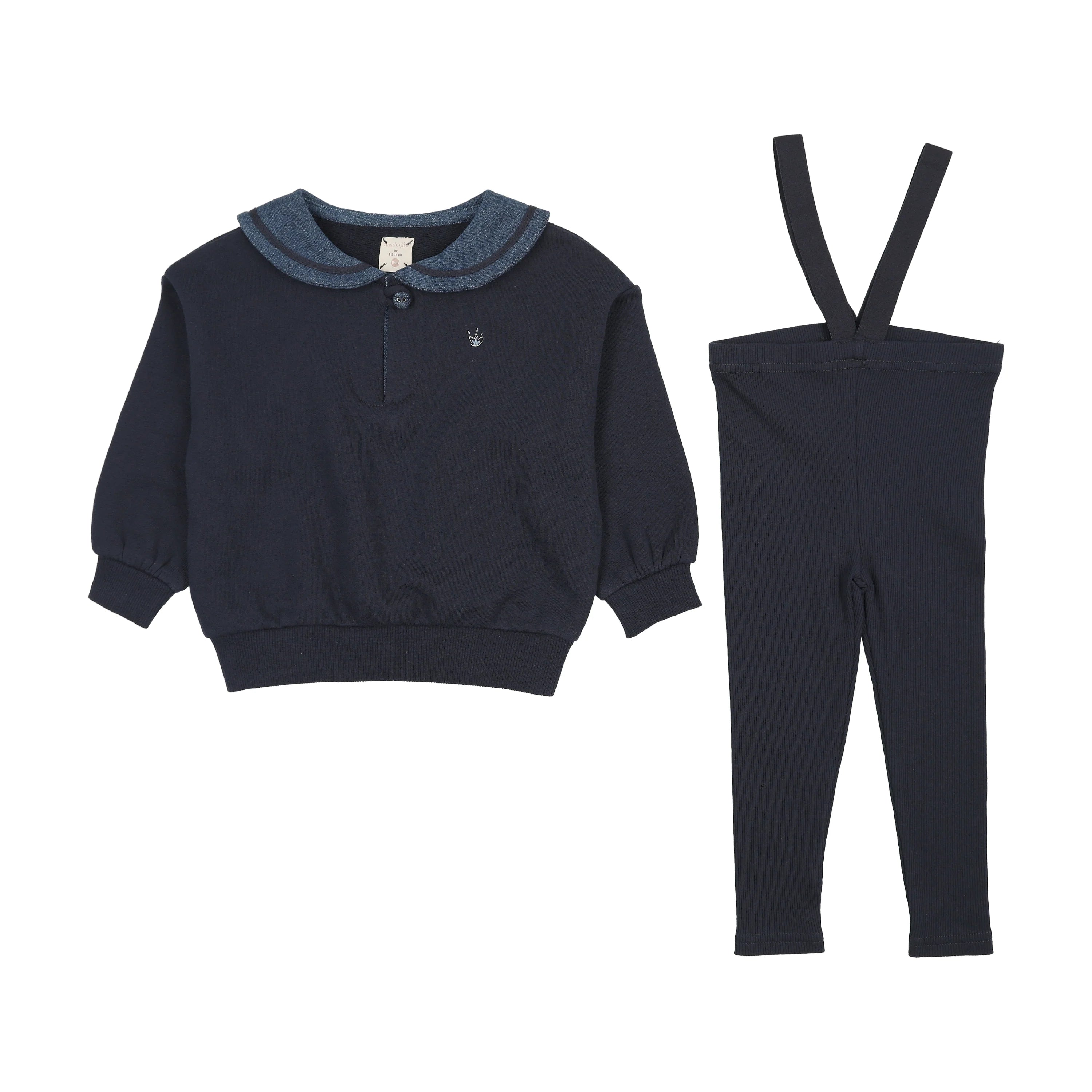 Lil Legs Sweet Campaign Solid Collar Set