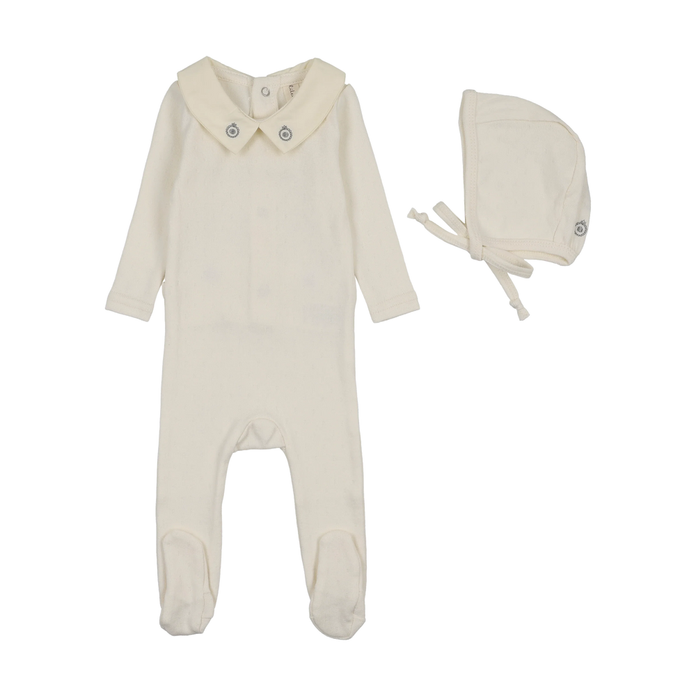 Lilette Sweetheart Collar Footie Set