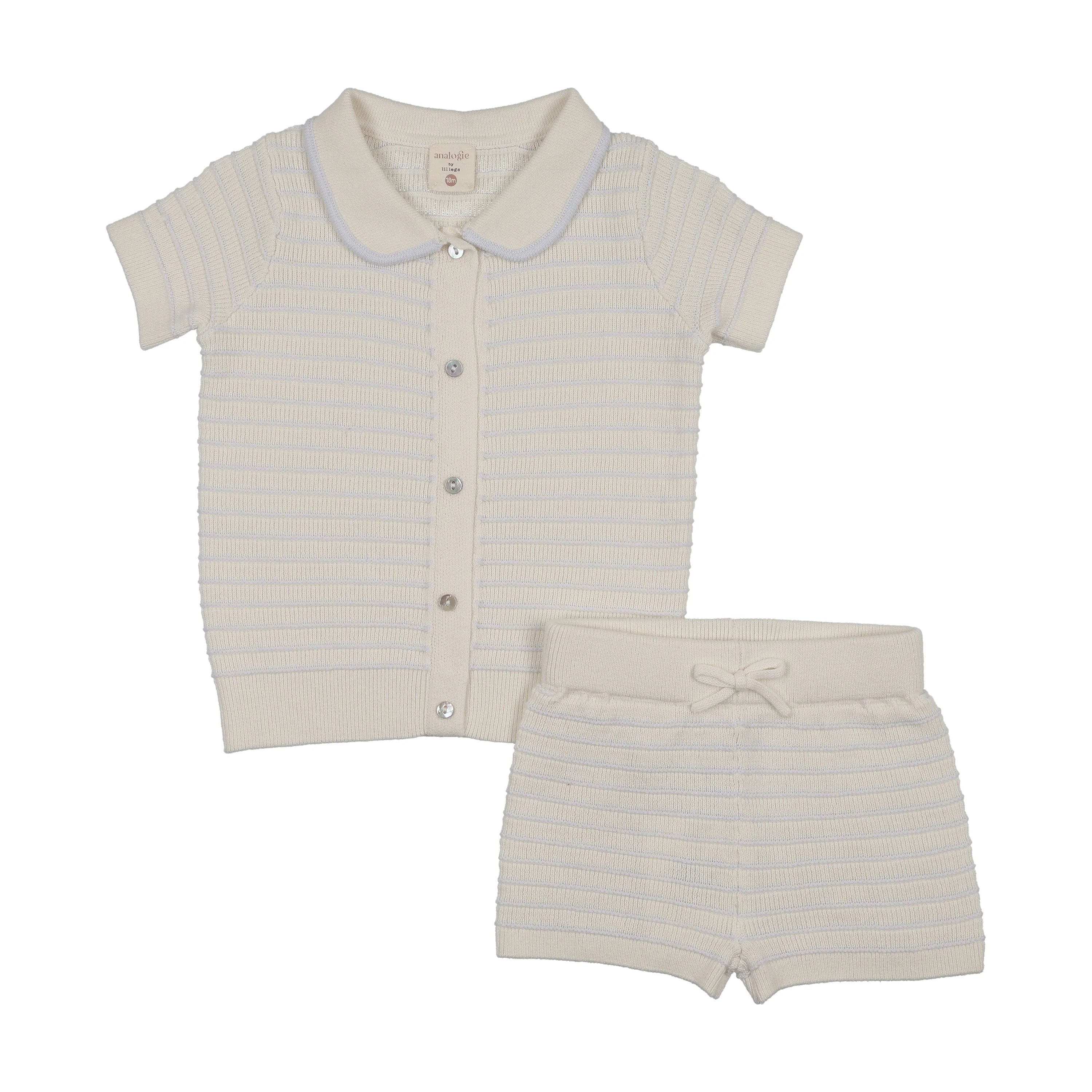 Pre-Order Lil Legs Textured Stripe Knit Set