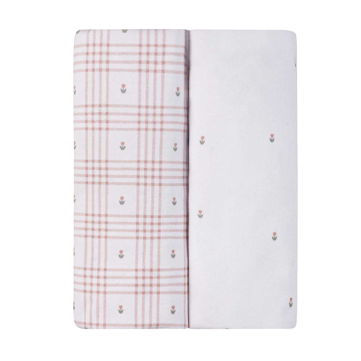 Ely's & Co- Waterproof Crib Sheets Floral Plaid Collection