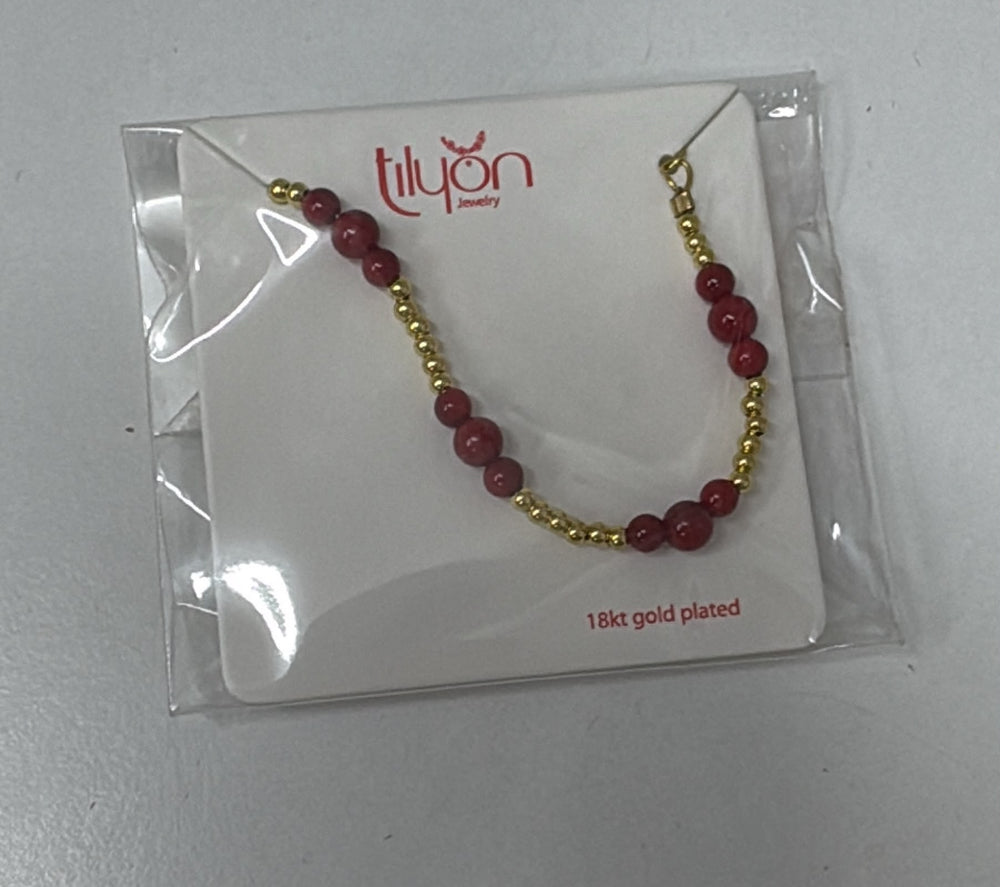 Tilyon Jewlery Puffed Bead Bracele
