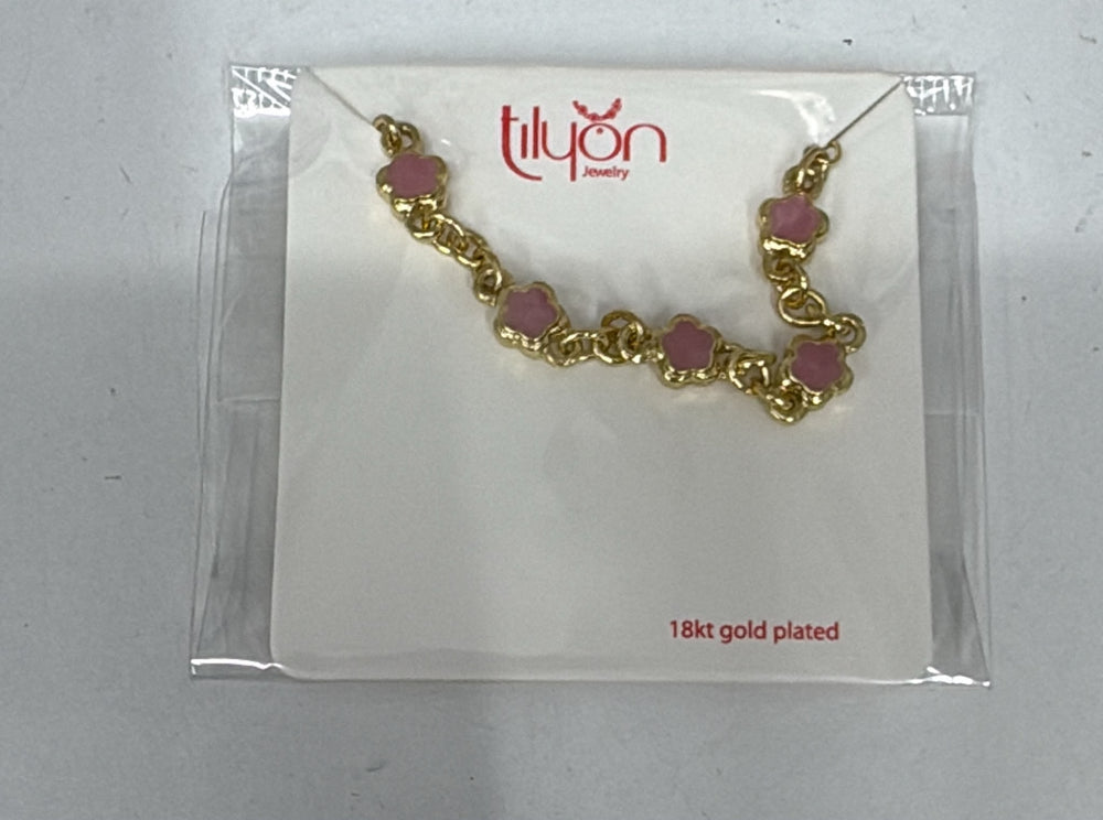Tilyon Jewlery Puffed Flower Bracelet