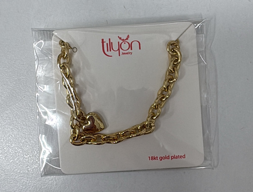 Tilyon Jewlery Heart Charm Bracelet