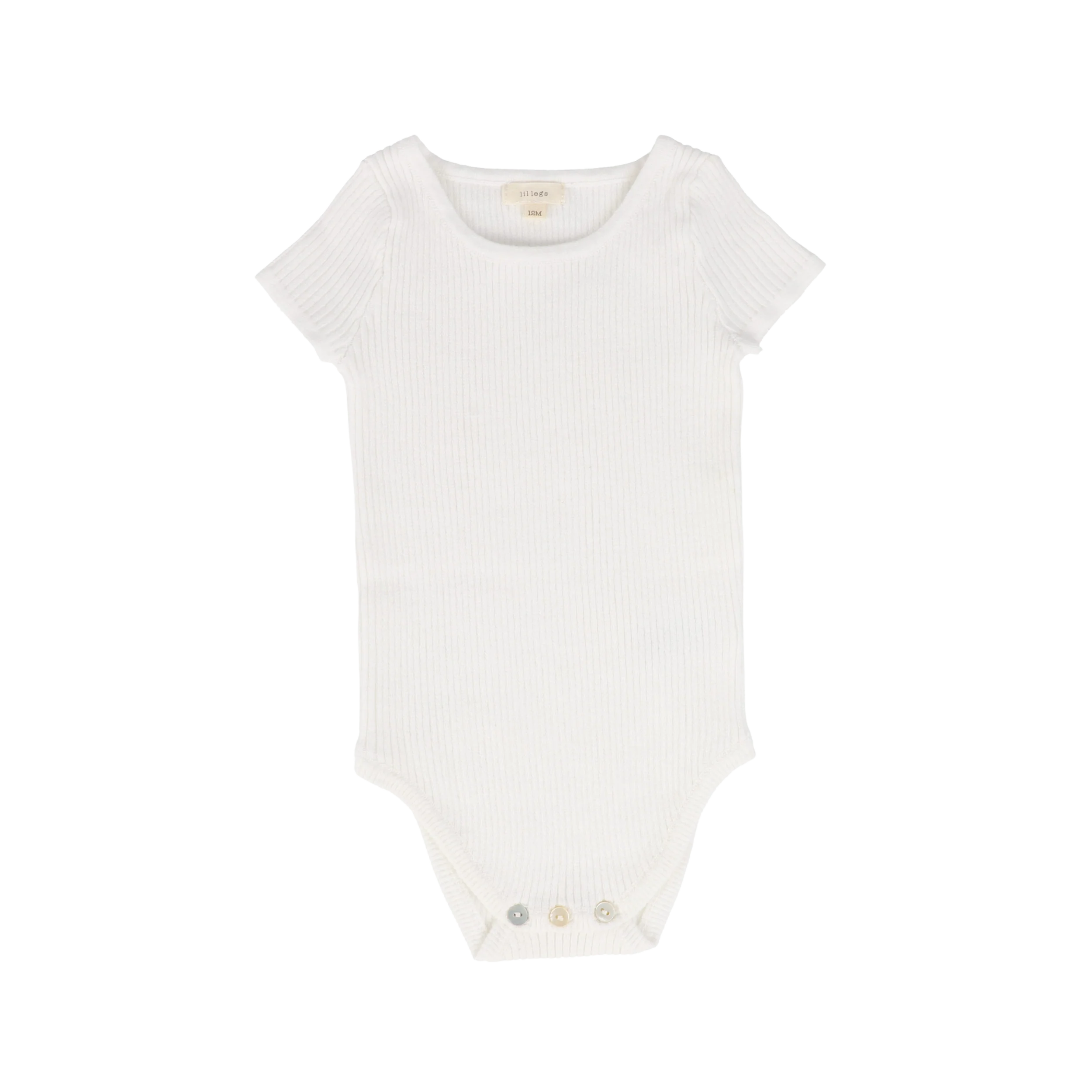 Lil Legs Ribbed Knit Short Sleeve Onesie