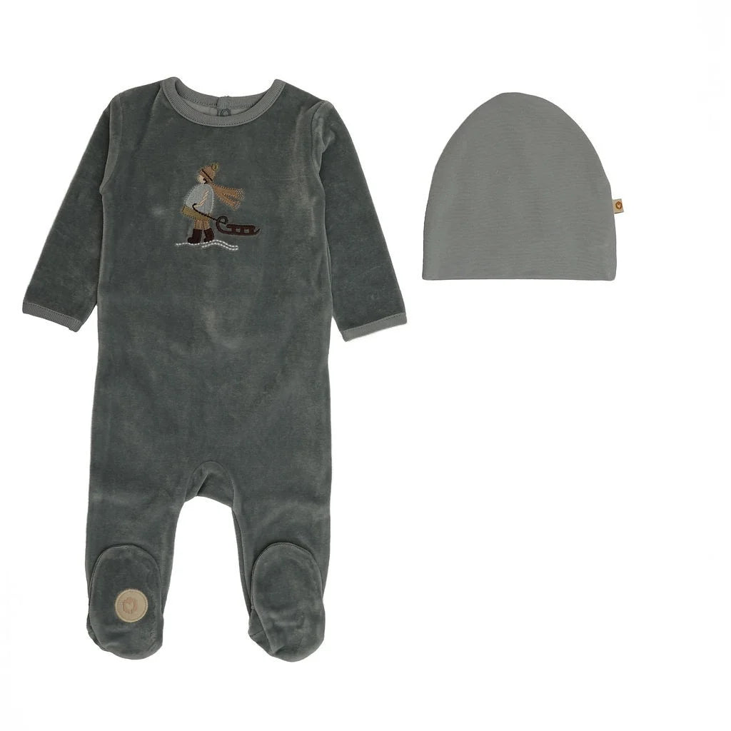 Mon Tresor Winter Sledder Footie/Beanie