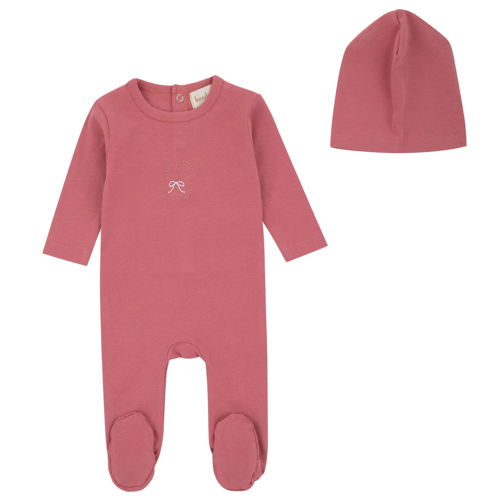 Bondoux BEBE B Bow Footie & Beanie